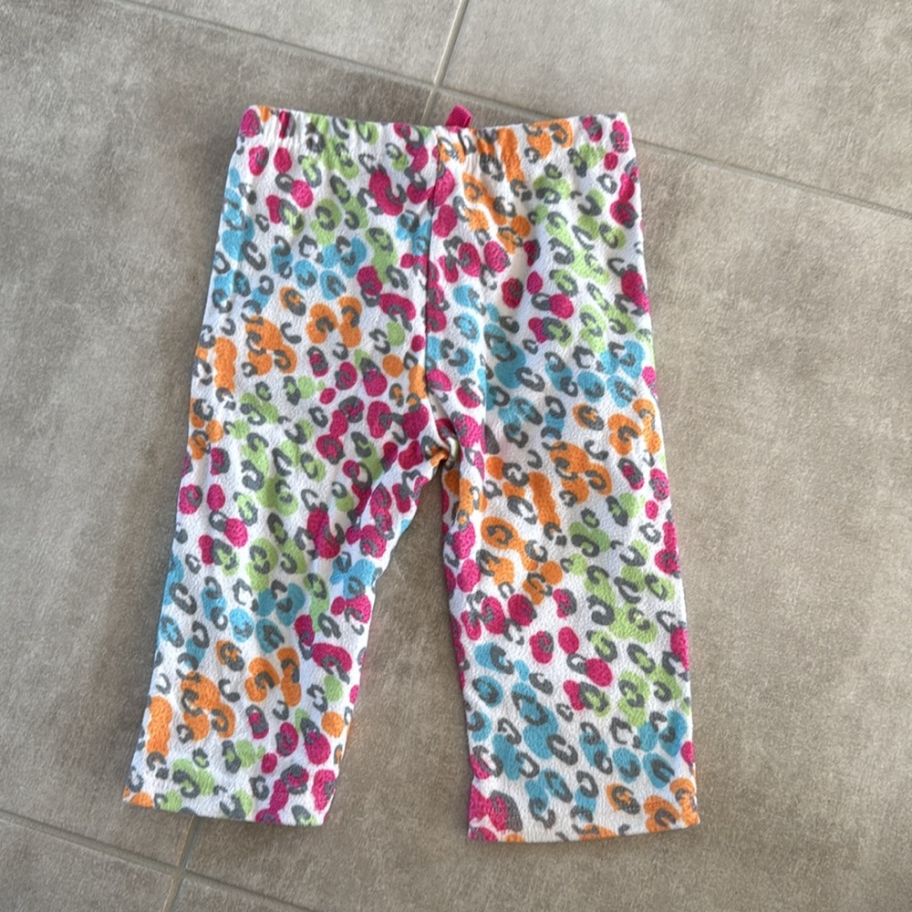 *Gently Worn* Absorba 2 Piece Soft Colorful Print Flannel Pajama Set - 12M - Picture 9 of 9